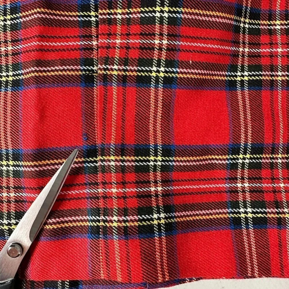 Vintage Tartan Plaid‎ Red Shorts Size 10